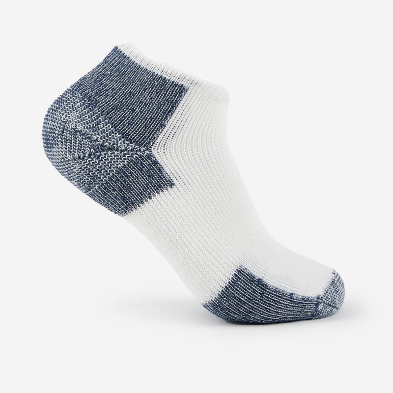 Thorlos Mens Jmm Max Cushion Low Cut Running Socks, White/Navy, Large US - Image 4